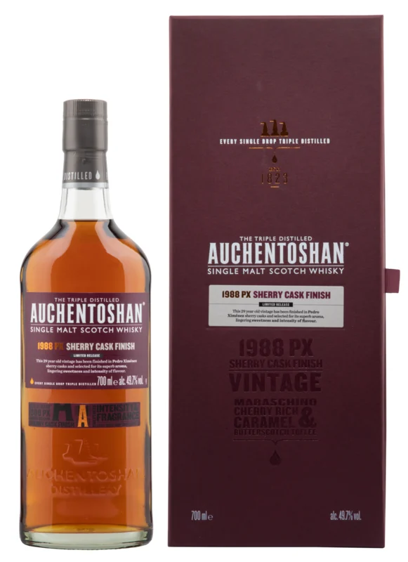 Auchentoshan PX Sherry Cask Finish 29 Years 1988 Single Malt Whisky 49.7° 70cl