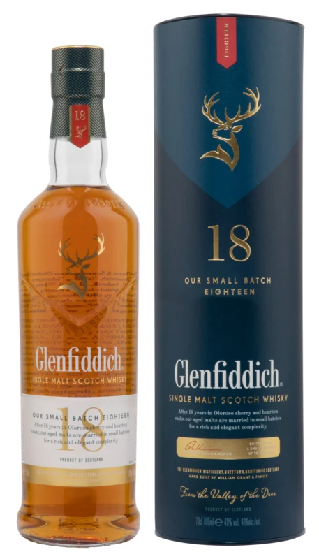 Glenfiddich Our Small Batch Eighteen 18 Years Single Malt Scotch Whisky 40° 70cl