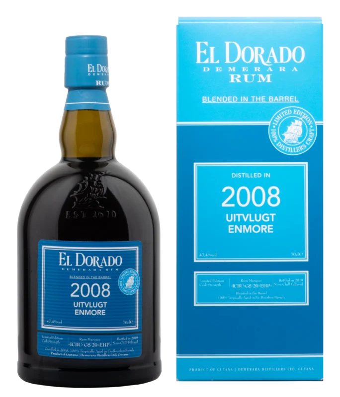 El Dorado UITVLUGT Enmore Blended in the Barrel 11 Years 2008 Demerara Rum 2019 47.4° 70cl
