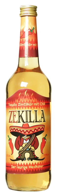Zekilla Tequila mit Chili Zimtlikör 20° 70cl