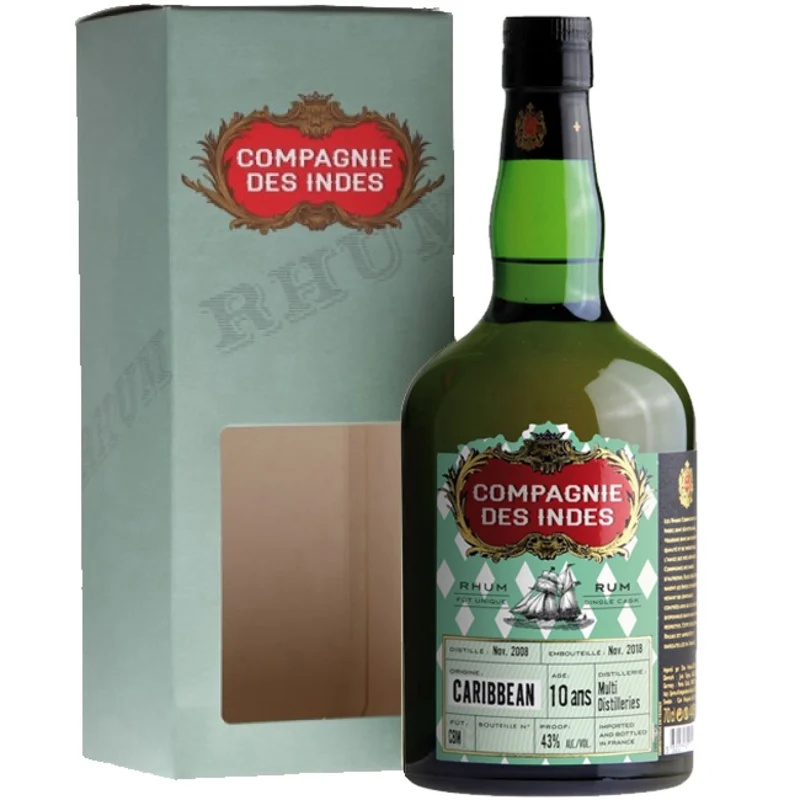 Compagnie des Indes Caribbean Multi Distilleries 10 Years 2008 Rum 43° 70cl