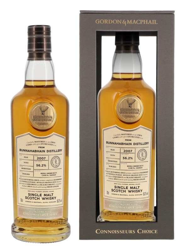 Bunnahabhain Gordon & Macphail Connoisseurs Choice 17 Years 2007 Islay Single Malt Scotch Whisky 2024 56.2° 70cl