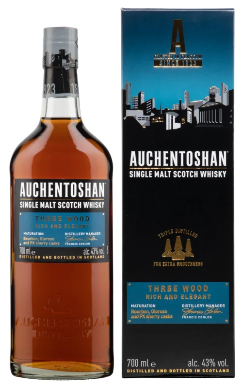 Auchentoshan Three Wood Single Malt Scotch Whisky 43° 70cl