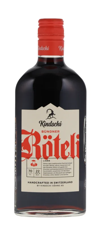 Kindschi Bündner Röteli Likör 22° 70cl