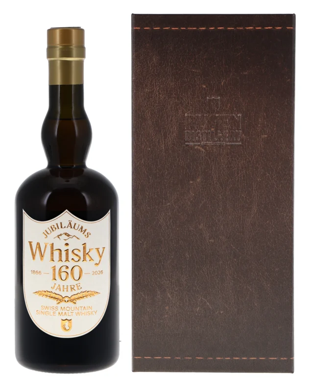 Rugenbräu Swiss Mountain Jubiläums Whisky 160 Jahre 13 Jahre 2013 Single Malt Whisky 2026 55° 50cl