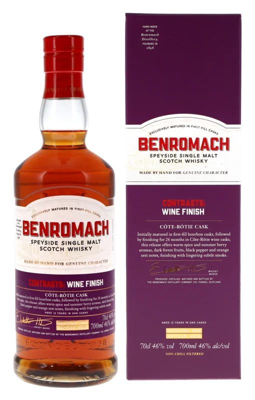 Benromach Contrasts: Wine Finish Côte-Rôtie Cask 2014 Speyside Single Malt Scotch Whisky 2026 46° 70cl