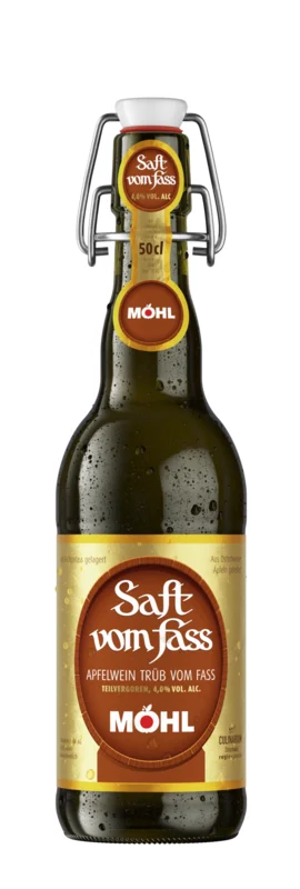 Möhl Saft vom Fass trüb mit Alkohol HA 15x MW 4° 50cl
