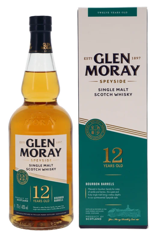 Glen Moray Elgin Heritage American Cask 12 Years Speyside Single Malt Scotch Whisky 40° 70cl