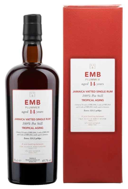 SVM Scheer & Velier EMB Plummer Monymusk Tropical Aging 14 Years Jamaica Vatted Single Rum 69.7° 70cl