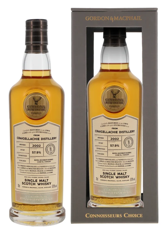 Craigellachie Gordon & Macphail Connoisseurs Choice 21 Years 2002 Speyside Single Malt Scotch Whisky 2024 57.9° 70cl