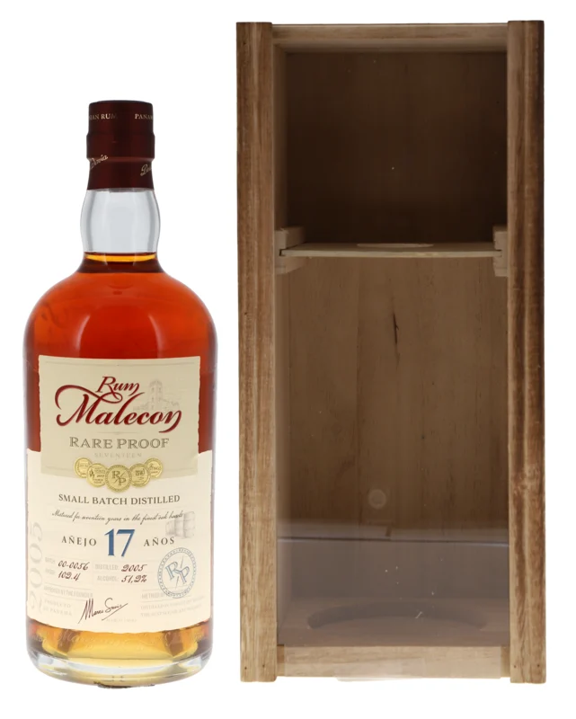 Malecon Rare Proof 17 Years 2005 Small Batch Rum 51.2° 70cl