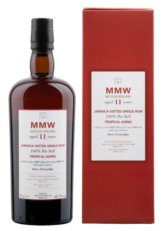 SVM Scheer & Velier MMW Wedderburn Monymusk Tropical Aging 11 Years Jamaica Vatted Single Rum 69.1° 70cl