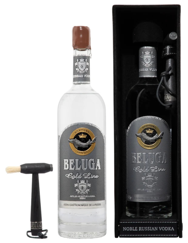 Beluga Gold Line Lederbox Noble Russian Vodka 40° 70cl