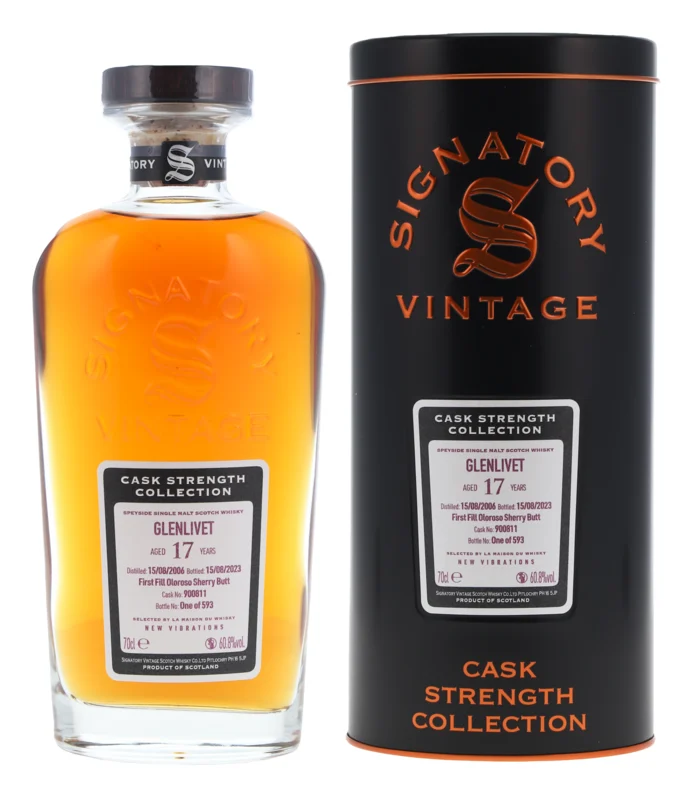 Glenlivet Signatory Vintage New Vibration 17 Years 2006 Single Malt Scotch Whisky 60.8° 70cl