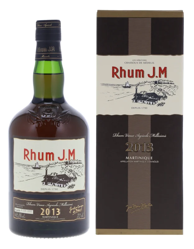Rhum J.M Millésime 2013 Rhum Vieux Agricole 43.8° 70cl
