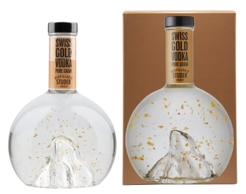 Studer Swiss mit 24er Karat Goldfilter Vodka 40° 70cl