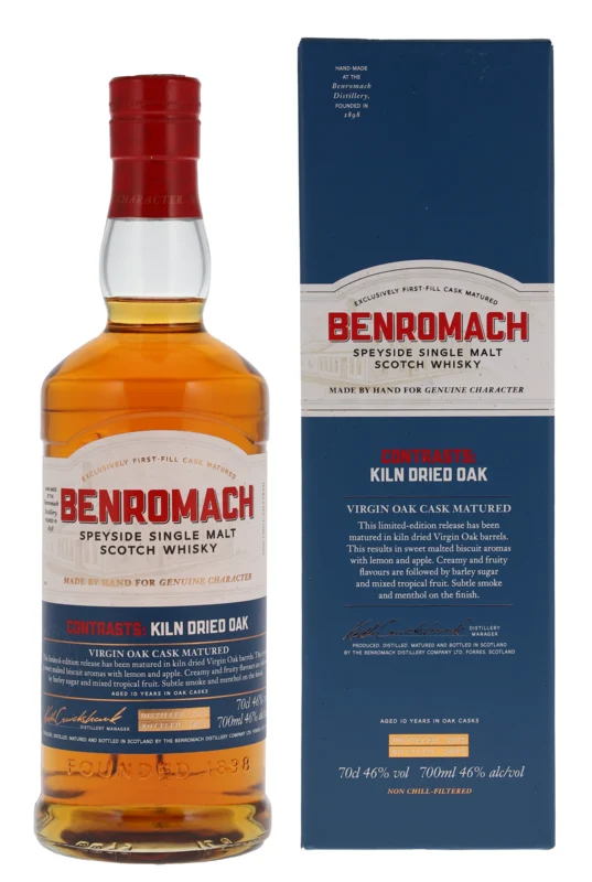 Benromach Contrasts: Kiln Dried Oak 2012 Speyside Single Malt Scotch Whisky 2023 46° 70cl