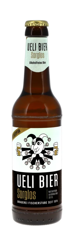 Brauerei Fischerstube Ueli Bier Sorglos Alkoholfrei HA 24x MW 0.5° 33cl