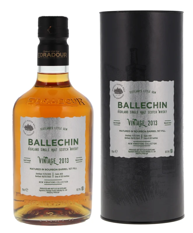 Ballechin Vintage Bourbon Barrel 10 Years 2013 Single Malt Scotch Whisky 2023 57.7° 70cl