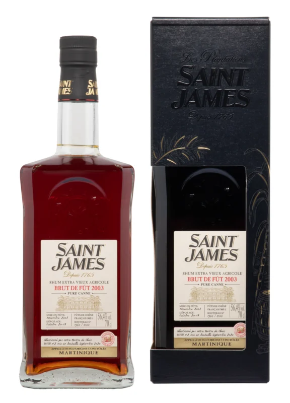 Saint James Extra Vieux Brut de Fût 2003 Rhum Agricole 56.4° 70cl