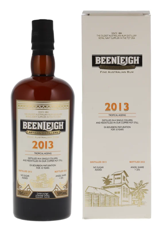 Beenleigh Ex-Bourbon 10 Years 2013 Fine Australian Single Blended Rum 2023 59° 70cl
