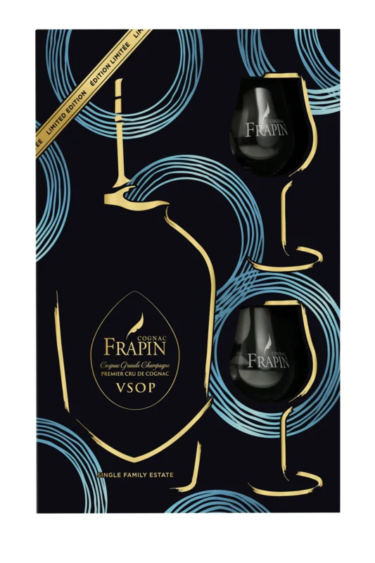 Frapin Geschenkset mit 2 Gläser VSOP Cognac Grande Champagne 40° 70cl