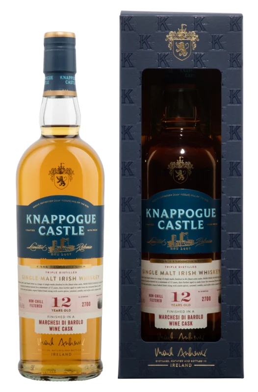 Knappogue Castle Barolo Wine Cask 12 Years Single Malt Irish Whiskey 46° 70cl